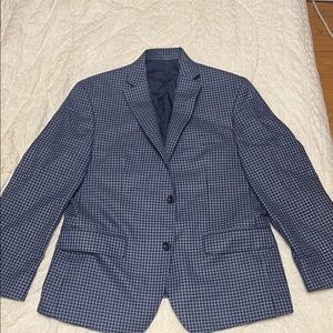 Men's Blue Checkered Blazer